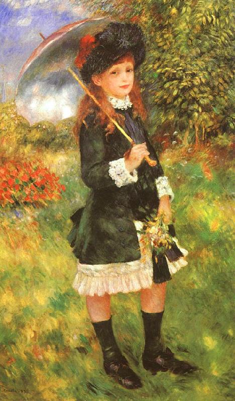 Pierre Renoir Young Girl with a Parasol oil painting picture